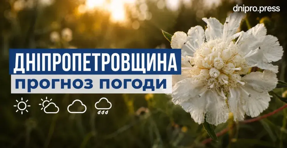 Дніпропетровщина: п'ятниця, 24 липня – прогноз погоди.