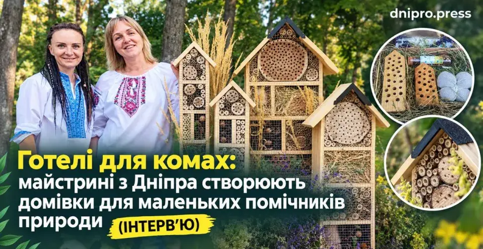Дніпровські майстрині: створюють готелі для комах – “домівки” для природних помічників